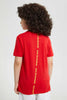 Red Flap Airplane Print T-Shirt