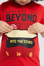 Load image into Gallery viewer, Red Flap Airplane Print T-Shirt