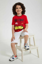 Load image into Gallery viewer, Red Flap Airplane Print T-Shirt
