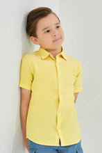 Load image into Gallery viewer, Redtag-Yellow-Oxford-Short-Sleeve-Short-Sleeve-Casual-Shirts-Boys-2 to 8 Years