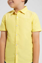 Load image into Gallery viewer, Redtag-Yellow-Oxford-Short-Sleeve-Short-Sleeve-Casual-Shirts-Boys-2 to 8 Years