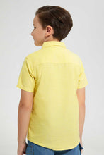 Load image into Gallery viewer, Redtag-Yellow-Oxford-Short-Sleeve-Short-Sleeve-Casual-Shirts-Boys-2 to 8 Years
