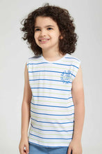 Load image into Gallery viewer, Redtag-White-Tiedye-Stripe-T-Shirt-Graphic-T-Shirts-Boys-2 to 8 Years
