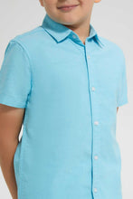Load image into Gallery viewer, Redtag-Blue-Oxford-Short-Sleeve-Short-Sleeve-Casual-Shirts-Boys-2 to 8 Years