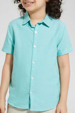 Load image into Gallery viewer, Redtag-Green-Oxford-Short-Sleeve-Short-Sleeve-Casual-Shirts-Boys-2 to 8 Years