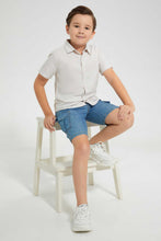 Load image into Gallery viewer, Redtag-Ecru-Oxford-Short-Sleeve-Short-Sleeve-Casual-Shirts-Boys-2 to 8 Years