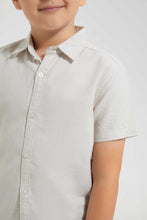 Load image into Gallery viewer, Redtag-Ecru-Oxford-Short-Sleeve-Short-Sleeve-Casual-Shirts-Boys-2 to 8 Years