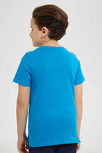 Load image into Gallery viewer, Redtag-Blue-Puff-Eat-Sleep-Print-T-Shirt-Graphic-T-Shirts-Boys-2 to 8 Years