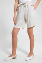 Load image into Gallery viewer, Beige Striped Short