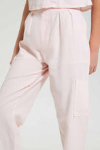 Load image into Gallery viewer, Redtag-Pink-Cargo-Pocket-Linen-Trouser-Cargo-Pants-Senior-Girls-9 to 14 Years