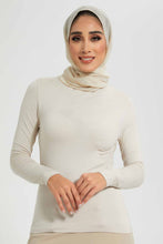تنزيل الصورة على معرض الصور، Redtag-White-Top-Ribbed-Long-Sleeves-Without-Placket-Tops-Women's-