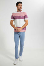 Load image into Gallery viewer, Lilac And Pink Striped T-Shirt