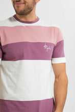 Load image into Gallery viewer, Lilac And Pink Striped T-Shirt