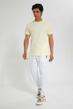 تنزيل الصورة على معرض الصور، Redtag-Yellow-Tie-&-Die-T-Shirt-All-Over-Prints-Men's-