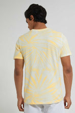تنزيل الصورة على معرض الصور، Redtag-Yellow-Tie-&-Die-T-Shirt-All-Over-Prints-Men's-