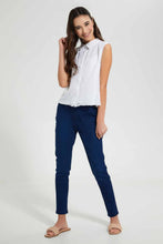 Load image into Gallery viewer, Redtag-White-Lace-Collared-Shirt-Blouses-Senior-Girls-9 to 14 Years