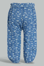 Load image into Gallery viewer, Redtag-Light-Wash-Printed-Harem-Jean-Jeans-High-Rise-Infant-Girls-3 to 24 Months