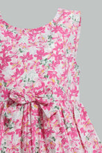 Load image into Gallery viewer, Redtag-White-Floral-Printed-Sleeveless-Dress-Dresses-Infant-Girls-3 to 24 Months