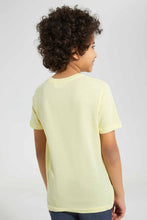 تنزيل الصورة على معرض الصور، Redtag-Yellow-Crocodile-Flap-Pocket-T-Shirt-Embellished-T-Shirts-Boys-2 to 8 Years