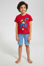 Load image into Gallery viewer, Redtag-Red-Superman-T-Shirt-And-Short-Pyjama-Set-Pyjama-Sets-Boys-2 to 8 Years