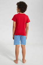 Load image into Gallery viewer, Redtag-Red-Superman-T-Shirt-And-Short-Pyjama-Set-Pyjama-Sets-Boys-2 to 8 Years
