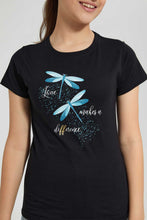 Load image into Gallery viewer, Black Butterfly T-Shirt