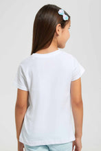 تنزيل الصورة على معرض الصور، Redtag-White-Girls-Printed-T-Shirt-Graphic-T-Shirts-Girls-2 to 8 Years