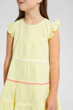 Load image into Gallery viewer, Redtag-Yellow-Tiered-Dress-Dresses-Girls-2 to 8 Years