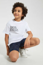 تنزيل الصورة على معرض الصور، Redtag-White-Oversized-T-Shirt-Graphic-T-Shirts-Boys-2 to 8 Years
