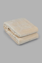 Load image into Gallery viewer, Redtag-Beige-Velvet-2-Piece-Quilt-With-Zig-Zag
(Single-Size)-Category:Quilts,-Colour:Beige,-Filter:Home-Bedroom,-HMW-BED-Quilts,-New-In,-New-In-HMW-BED,-Non-Sale,-S22C,-Section:Homewares-Home-Bedroom-