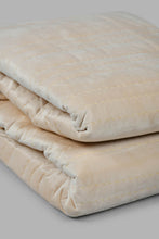 Load image into Gallery viewer, Redtag-Beige-Velvet-3-Piece-Quilt-With-Zig-Zag
(Double-Size)-Category:Quilts,-Colour:Beige,-Filter:Home-Bedroom,-HMW-BED-Quilts,-New-In,-New-In-HMW-BED,-Non-Sale,-S22C,-Section:Homewares-Home-Bedroom-