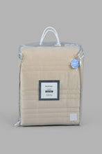 Load image into Gallery viewer, Redtag-Beige-Velvet-3-Piece-Quilt-With-Zig-Zag
(Double-Size)-Category:Quilts,-Colour:Beige,-Filter:Home-Bedroom,-HMW-BED-Quilts,-New-In,-New-In-HMW-BED,-Non-Sale,-S22C,-Section:Homewares-Home-Bedroom-