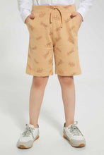تنزيل الصورة على معرض الصور، Redtag-Stone-Tiger-Print-Short-Active-Shorts-Boys-2 to 8 Years