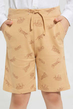 تنزيل الصورة على معرض الصور، Redtag-Stone-Tiger-Print-Short-Active-Shorts-Boys-2 to 8 Years
