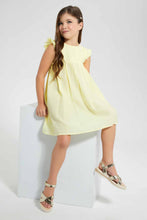 Load image into Gallery viewer, Redtag-Yellow-Dobby-Basic-Dress-Dresses-Girls-2 to 8 Years