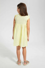 Load image into Gallery viewer, Redtag-Yellow-Dobby-Basic-Dress-Dresses-Girls-2 to 8 Years