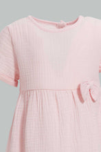 Load image into Gallery viewer, Redtag-Pink-Casual-Dress-With-Front-Bow-Dresses-Infant-Girls-3 to 24 Months