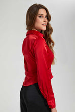 Load image into Gallery viewer, Redtag-Beige-Button-Front-Collared-Blouse-Blouses-Women's-