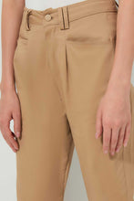 Load image into Gallery viewer, Redtag-Brown-Straight-Fit-Trouser-With-Button-Details-On-Side-Trousers-Women's-