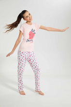 تنزيل الصورة على معرض الصور، Redtag-Pink-Berry-Sweet-Pajama-Sets-Pyjama-Sets-Senior-Girls-9 to 14 Years