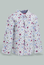 Load image into Gallery viewer, Redtag-Beige-Flower-Allover-Printed-Long-Slv-Shirt-Casual-Shirts-Infant-Boys-3 to 24 Months