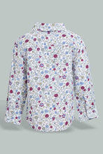 Load image into Gallery viewer, Redtag-Beige-Flower-Allover-Printed-Long-Slv-Shirt-Casual-Shirts-Infant-Boys-3 to 24 Months