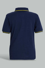 Load image into Gallery viewer, Redtag-Navy-Solid-Tiger-Pique-Polo-Polo-Shirts-Infant-Boys-3 to 24 Months