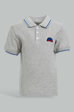 Load image into Gallery viewer, Redtag-Grey-Solid-Cap-Pique-Polo-Polo-Shirts-Infant-Boys-3 to 24 Months