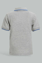Load image into Gallery viewer, Redtag-Grey-Solid-Cap-Pique-Polo-Polo-Shirts-Infant-Boys-3 to 24 Months