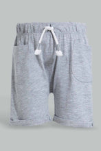 Load image into Gallery viewer, Redtag-Grey-And-Navy-Solid-Active-Short-2-Pack-Active-Shorts-Infant-Boys-3 to 24 Months