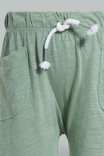 Load image into Gallery viewer, Redtag-Green-And-White-Printed-Jungle-Theme-Short-2-Pack-Active-Shorts-Infant-Boys-3 to 24 Months