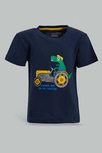 تنزيل الصورة على معرض الصور، Redtag-Navy-Dino-And-White-Trouser-Short-Casual-Set-(2-Pack)-Sets-Infant-Boys-3 to 24 Months