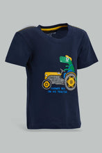 تنزيل الصورة على معرض الصور، Redtag-Navy-Dino-And-White-Trouser-Short-Casual-Set-(2-Pack)-Sets-Infant-Boys-3 to 24 Months