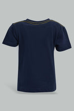 تنزيل الصورة على معرض الصور، Redtag-Navy-Dino-And-White-Trouser-Short-Casual-Set-(2-Pack)-Sets-Infant-Boys-3 to 24 Months